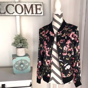 Floral Bomber Jacket